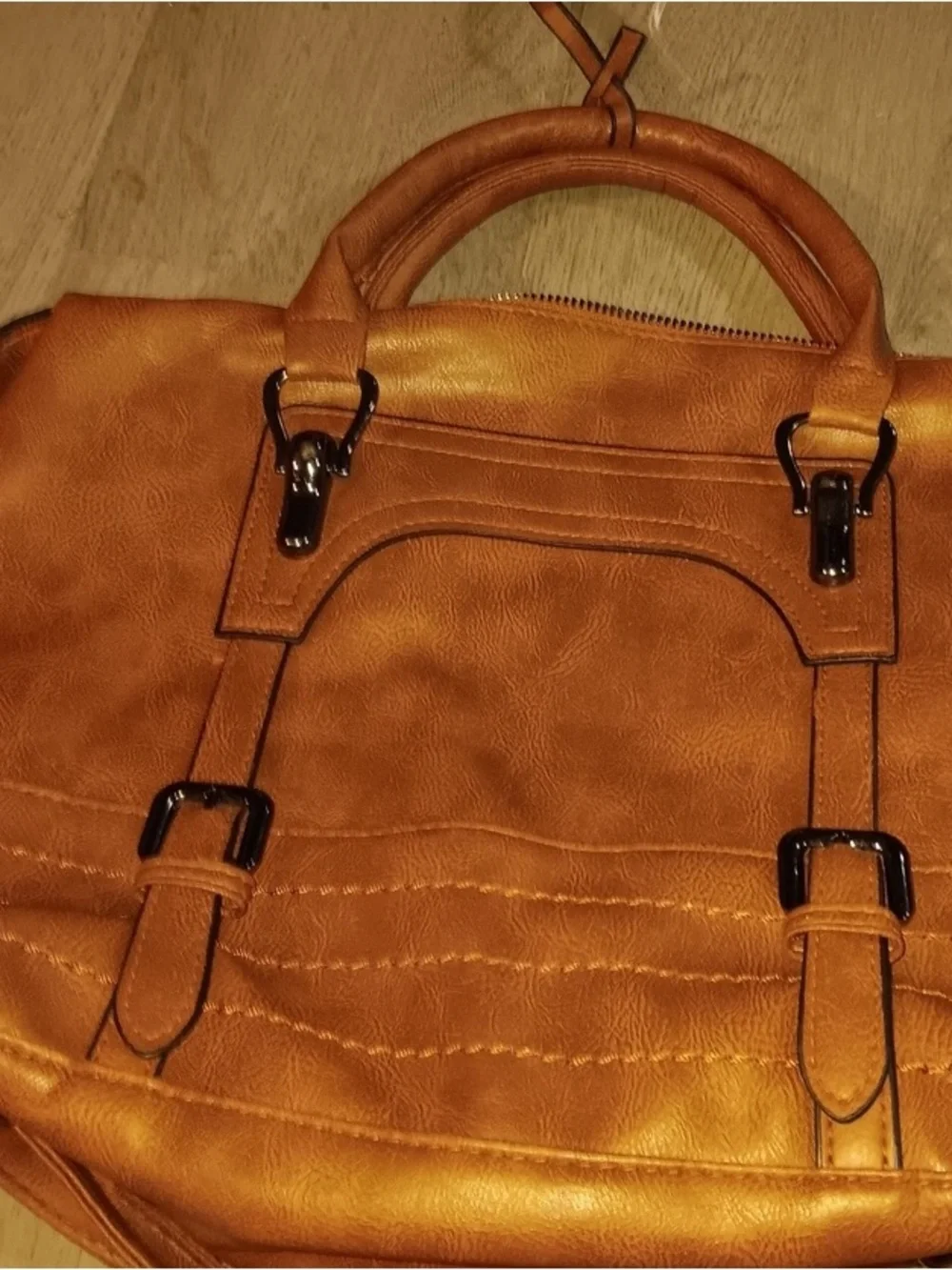 Classic Tan Women's Tote Bag with Crossbody Strap